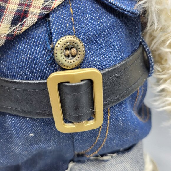 Vtg DanDee Easter Bunny Standing Rabbit Plush Western Cowboy Cow Bunny Plush 16" - Picture 13 of 16